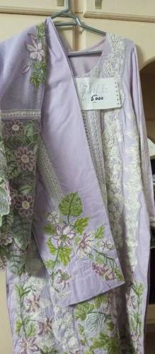cotton loan  3 pice suit back front karhi  dupta design wla 