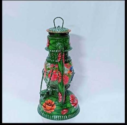 Beautiful Kerosene lantern Antique Hand Painted Pakistani Truck Art