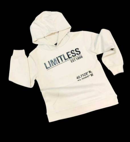 1 pcs boy stitched french terry printed hoddies