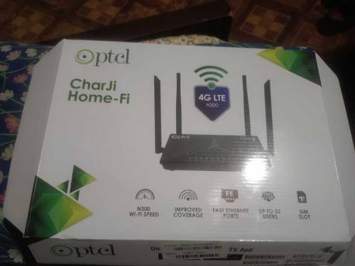 Ptcl Charji Home fi 4G LTE Speed Brand New 