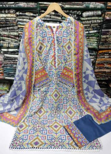 New Arrival Lawn 2024 Original Fabric 
