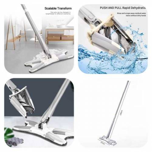 X Mop Manual Extrusion Hand-free Flat Squeeze Mop Household Cleaning T
