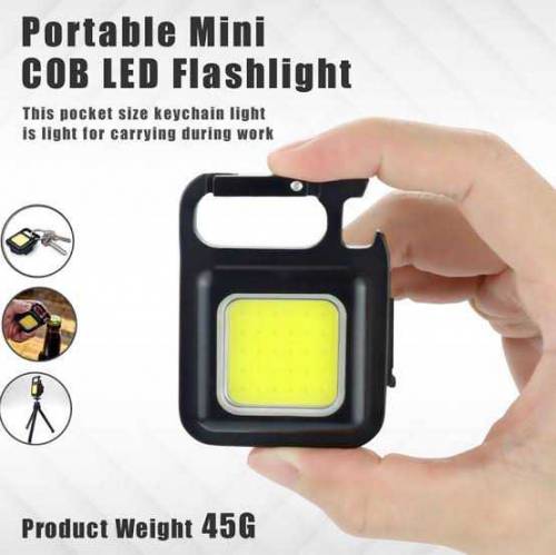 (HIGH-QUALITY) COB flashlight keychain metal body