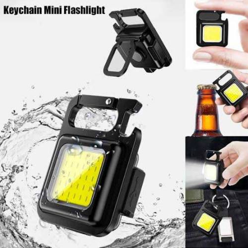(HIGH-QUALITY) COB flashlight keychain metal body
