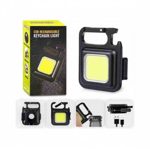 (HIGH-QUALITY) COB flashlight keychain metal body