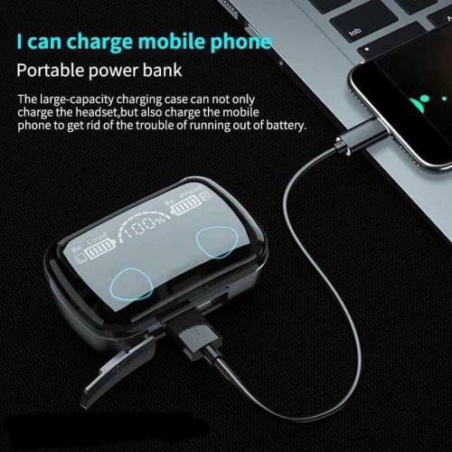 M10 digital case earbuds.black free home delivery all Pakistan 