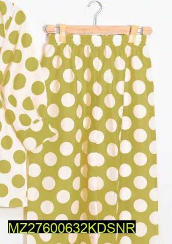 2 PC women Unstitched grip printed suit 