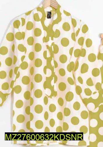 2 PC women Unstitched grip printed suit 