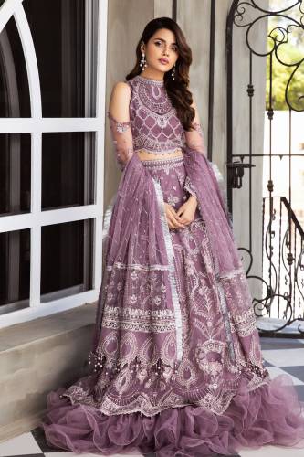 Purple Embroidered Maxi