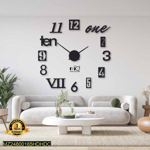 Beautiful Mix Digit Wood Wall Clock 24×24