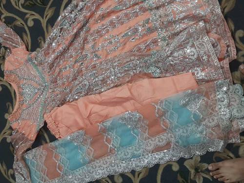 Maxi Peach Colour Made With Branded Net