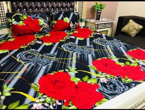 3Pcs 3D Crystal Cotton Bedsheets