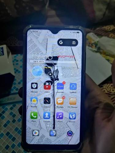 Android phone with charger 