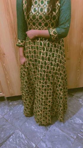 Long Green and golden Fancy MAXI 
