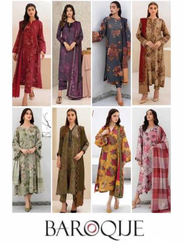 BAROQUE DIGITAL PRINT LAWN ALLOVER 3Pc