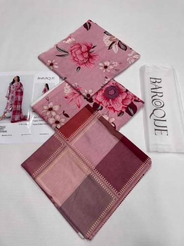 BAROQUE DIGITAL PRINT LAWN ALLOVER 3Pc