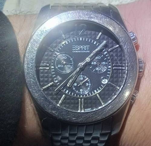 Esprit choronographic quartz moment I tach watch 