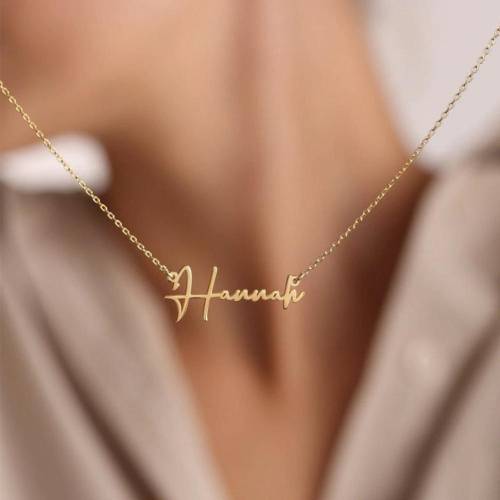 CUSTOMIZE SIGNATURE NAME NECKLACE - GOLD PLATED