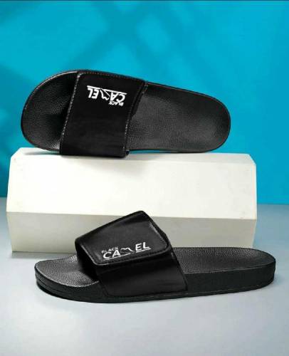 Black Camel PVC Tassel Style Slide