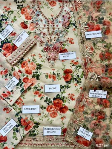 3 piece flora design brand: vaniya