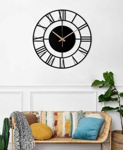 wall clock wooden made decorations piece 