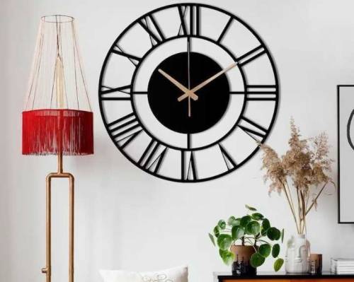 wall clock wooden made decorations piece 