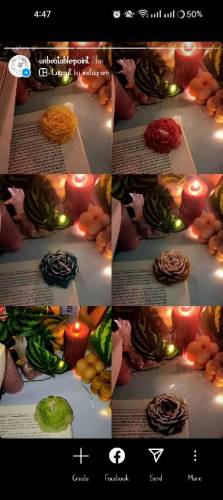 Aromatic Rose candles