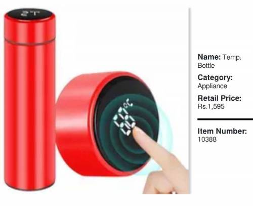  Digital Temperature Gauge Solid Water Bottle