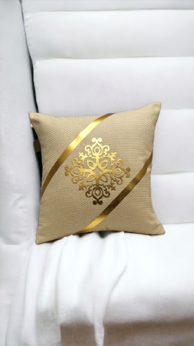 Luxury Jute Cushion Cover 16×16 Inches Sofa Decoration