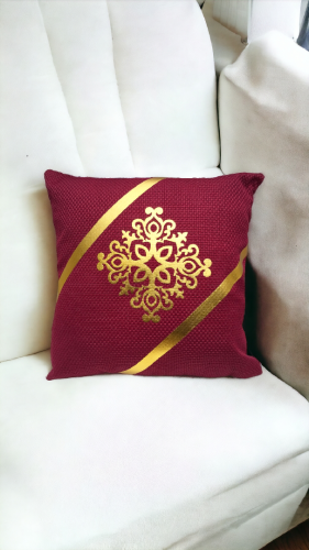 Luxury Jute Cushion Cover 16×16 Inches Sofa Decoration