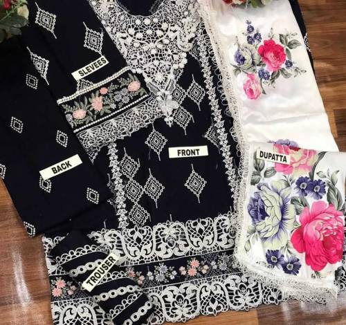 Most beautiful artical 3 PC unstiched dress.