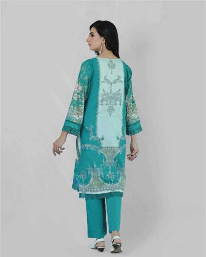 3 Pcs bareeq lawn printed suit pearl vintage