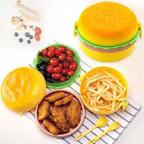 Round Cute Burger Shape Lunch Bpx
