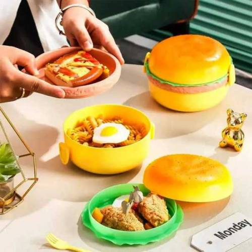 Round Cute Burger Shape Lunch Bpx