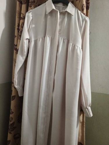 Georgette Off white Abaya