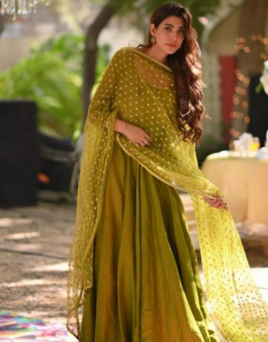 women's Mehandi wear maxi