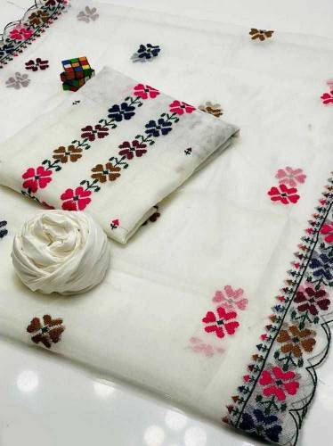 5 pcs woman fancy organza Embroidered suiy