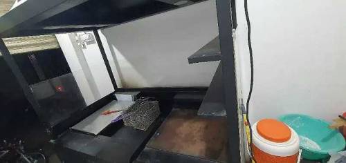 steel counter fryer with hot plate 