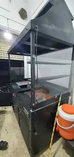 steel counter fryer with hot plate 