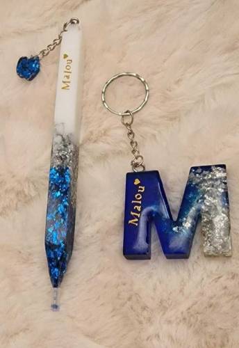 resin keychain & fen