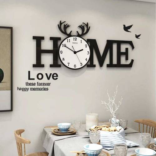 3D Wooden Wall Clock Available for Home Decoration 