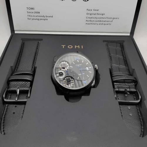 TOMI T-106 Face Gear Dual Strap Luxury Watch