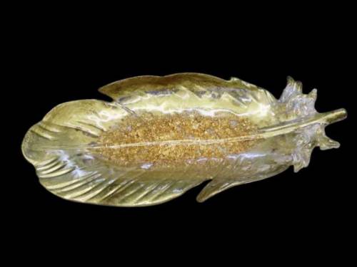 epoxy resin golden leaf decor