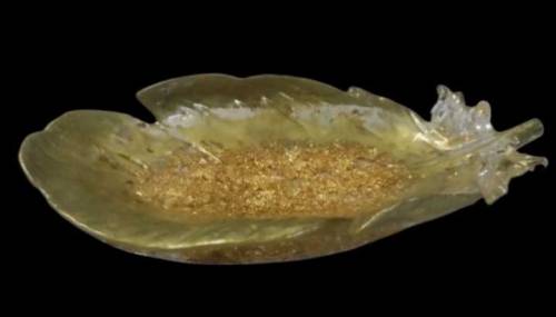 epoxy resin golden leaf decor