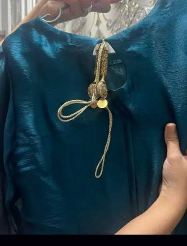 zince embroidery silk saree with handmade pouch bag 