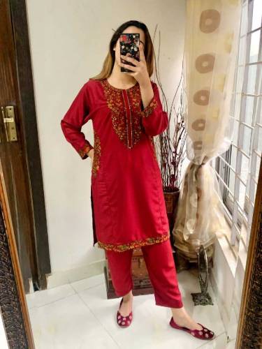 2pc stich lawn embroidery ladies suit 