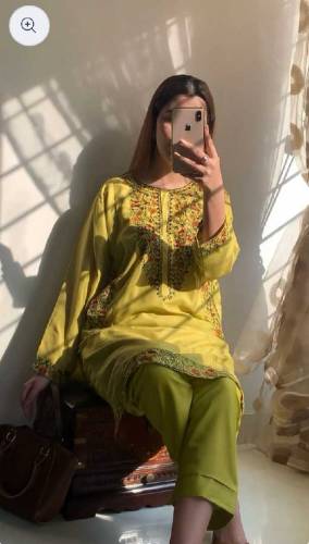 2pc stich lawn embroidery ladies suit 