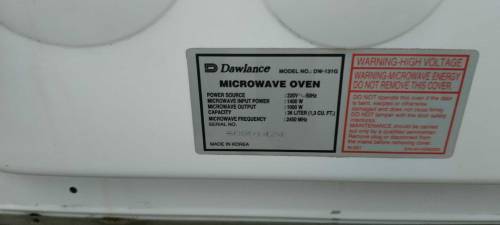 Dawlance microwave
