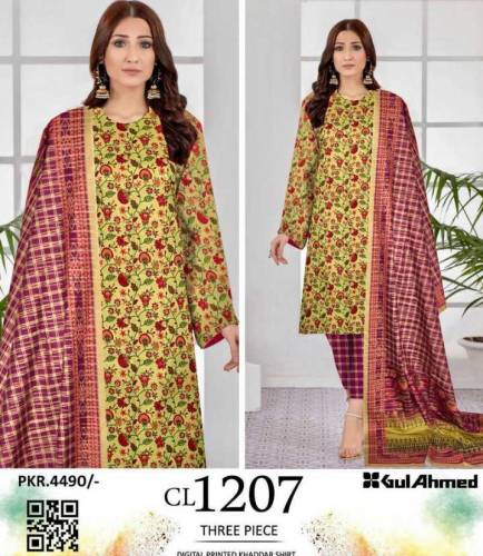 gul ahmad woman unstitched branded suit 