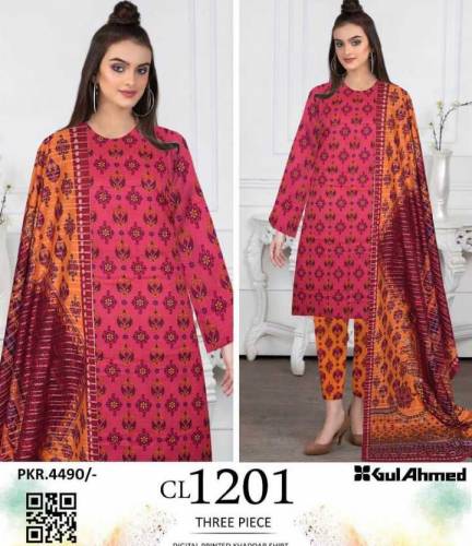 gul ahmad woman unstitched branded suit 